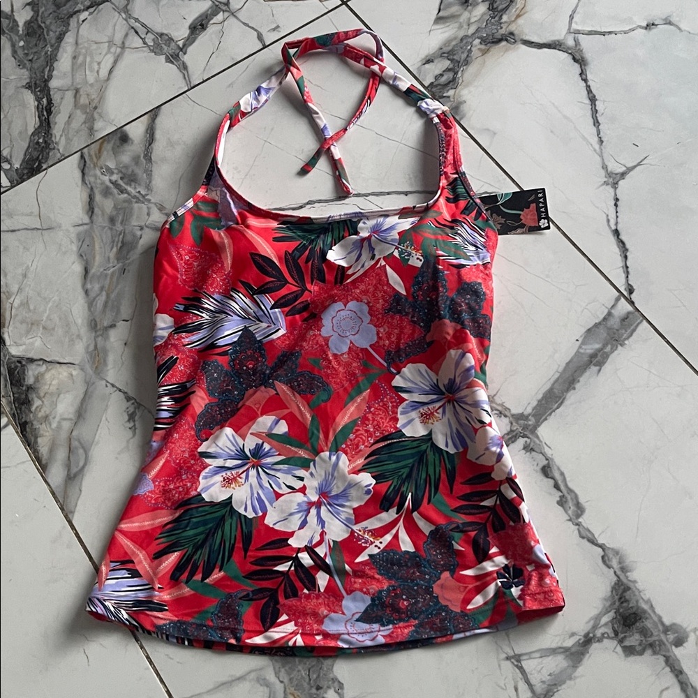 Hapari Tankini Swimsuit Size Juniors L Penelope Twist Floral Print